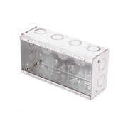 CAJA MULTIGANG DE 4 GANGS,/ PROFUNDIDAD DE 2-1/2"/ 20 TKO (1/2"- 3/4").-Canalización-RACO-Bsai Seguridad & Controles