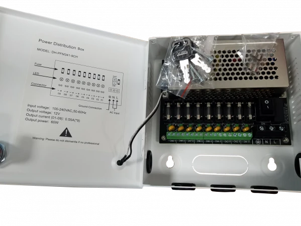 DAHUA PFM3419CH- DISTRIBUIDOR DE ENERGIA 9 CANALES 12 VDC/ 5 AMP-Fuentes con Distribuidor-DAHUA-TVN400057-Bsai Seguridad & Controles