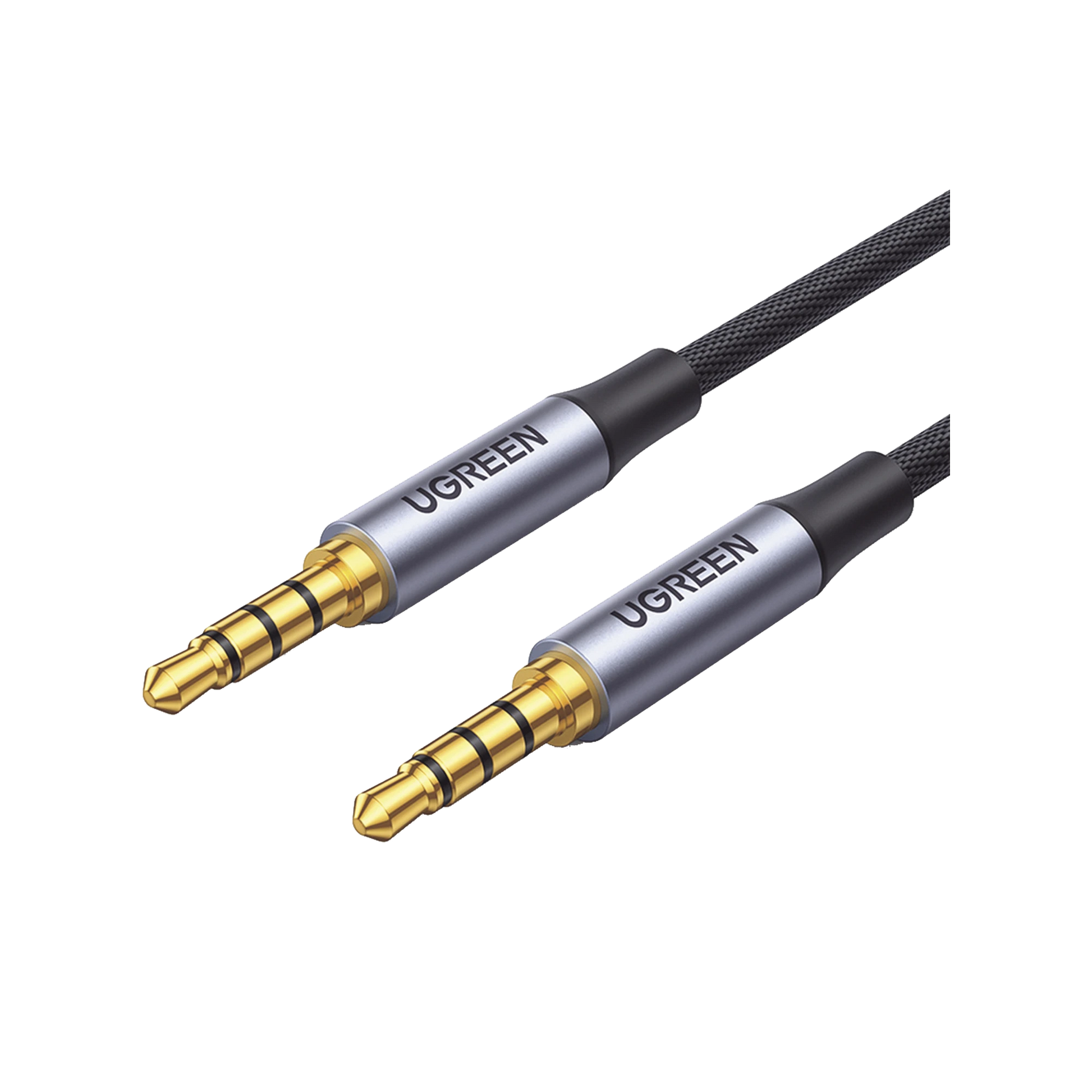 CABLE AUXILIAR DE 3.5MM / CABLE AUDIO ESTÉREO / NÚCLEO DE ALAMBRE DE COBRE ESMALTADO / CARCASA DE ALUMINIO AZUL + NYLON TRENZADO / SOPORTA MICRÓFONO / 5 METROS-Audio, Video y Voceo-UGREEN-Bsai Seguridad & Controles