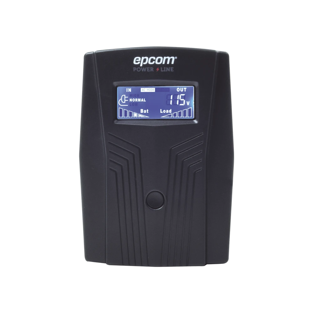 UPS DE 850VA/510W EPCOM POWER LINE CON DISPLAY LCD Y REGULADOR DE VOLTAJE AVR-Ups/No Break-EPCOM POWERLINE-Bsai Seguridad & Controles