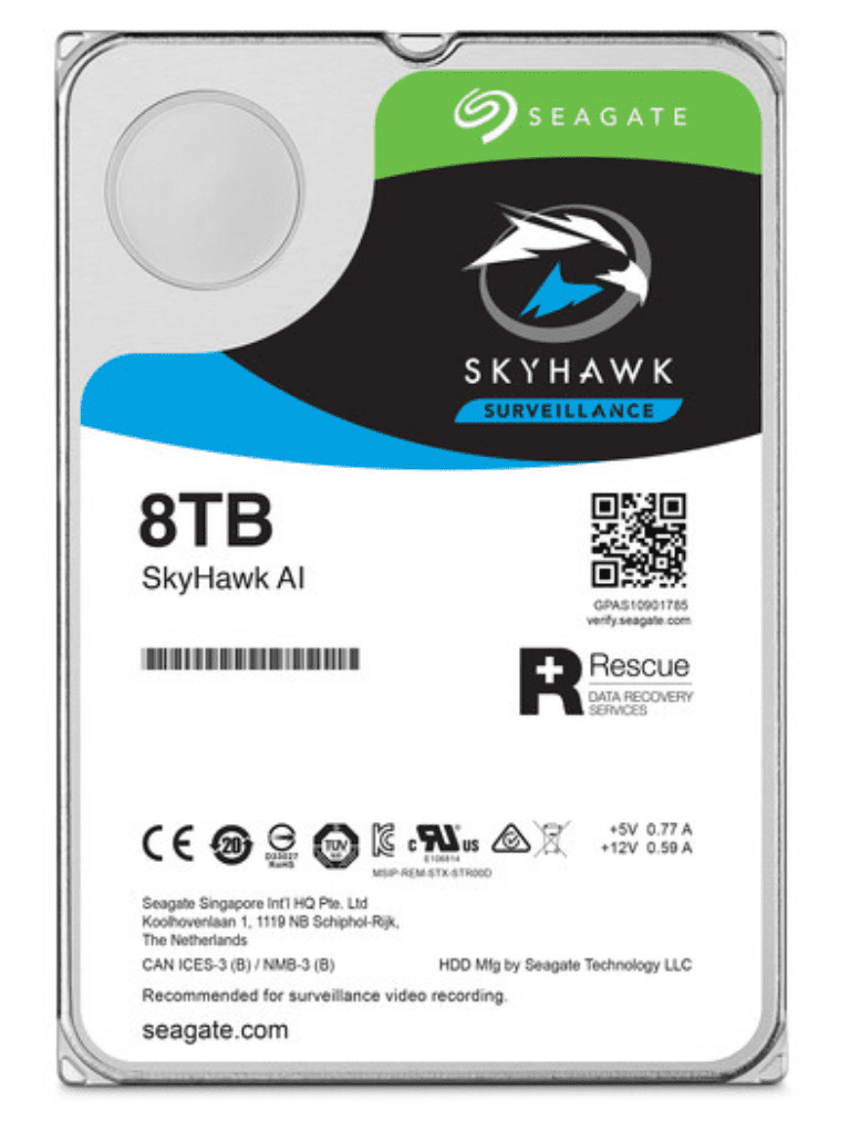 SEAGATE ST8000VE001 - DISCO DURO DE 8 TB SKYHAWK, 7200 RPM, SATA3 6GB/S, 64 MB, RECOMENDADO PARA VIDEOVIGILANCIA-Discos Duros-SEAGATE-Bsai Seguridad & Controles