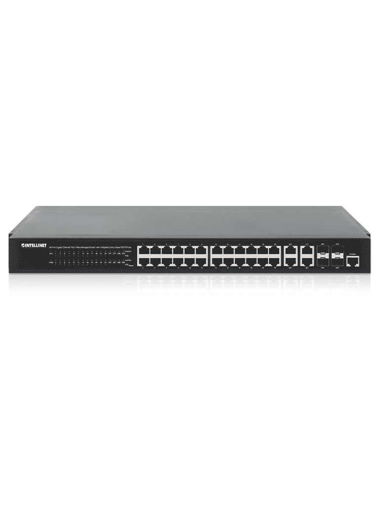 INTELLINET 561426 - SWITCH ADMINISTRABLE 24 PUERTOS POE+ CON 4 PUERTOS SFP GIGABIT / SWITCH ADMINISTRABLE 24 PUERTOS POE