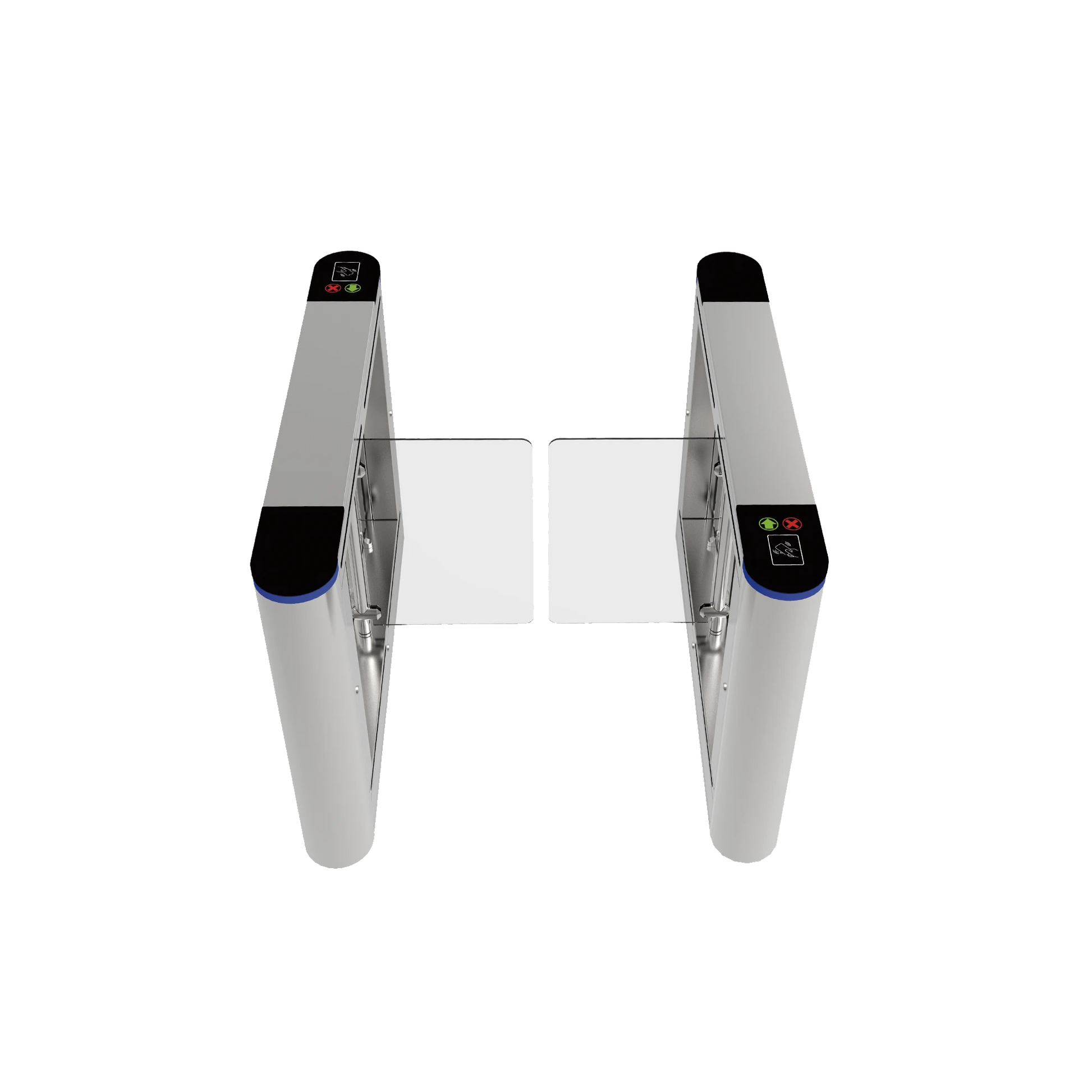 TORNIQUETE ÓPTICO BIDIRECCIONAL / EL MÁS ESTÉTICO / HOJAS DE CRISTAL / 5,000,000 DE CICLOS-Torniquetes y Puertas de Cortesía-ACCESSPRO-Bsai Seguridad & Controles