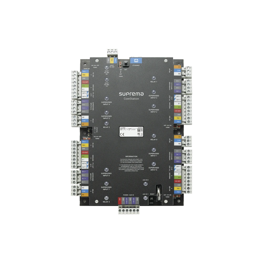 CORESTATION PANEL DE CONTROL DE ACCESO / 200,000 HUELLAS / 500,000 TARJETAS / 4 PUERTAS / INTEGRACIÓN DIRECTA DE BIOMETRÍA / 5,000,000 DE EVENTOS-Controles de Acceso-SUPREMA-Bsai Seguridad & Controles