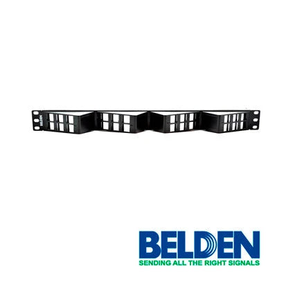 PATCH PANEL ANGLEFLEX BELDEN AX103248 10GX/5E/6 24ESPACIOS 1U-Patch Panels-BELDEN-Bsai Seguridad & Controles