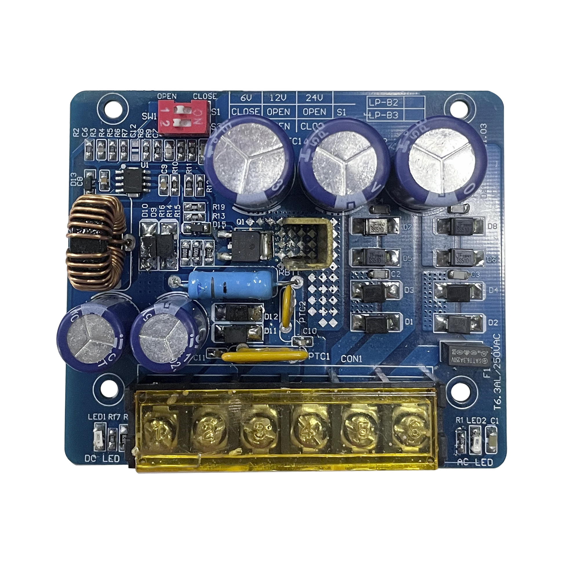 6 O 12 O 24 VCC @ 4 A / FUENTE TIPO TARJETA/ 1 SALIDA / REQUIERE TRANSFORMADOR DE ENTRADA / CAPACIDAD DE BATERÍAS / BATERÍAS NO INCLUIDAS.-Fuentes de Poder-EPCOM POWERLINE-Bsai Seguridad & Controles