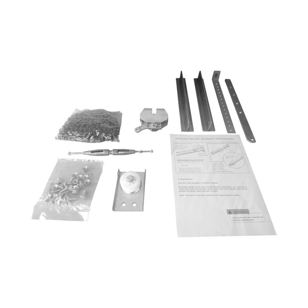 KIT DE RIEL TIPO T / 3MTS / COMPATIBLE C / MOTOR ACCESSFORCE / FS1000APPRT / INCLUYE 3 SECCIONES DE RIEL / 2 COPLES / 6 MTS DE CADENA-Acceso Vehicular-ACCESSPRO-Bsai Seguridad & Controles