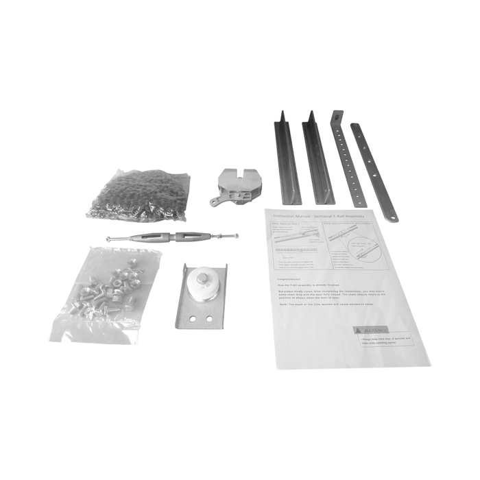 KIT DE RIEL TIPO T / 3MTS / COMPATIBLE C / MOTOR ACCESSFORCE / FS1000APPRT / INCLUYE 3 SECCIONES DE RIEL / 2 COPLES / 6 MTS DE CADENA-Acceso Vehicular-ACCESS PRO-Bsai Seguridad & Controles