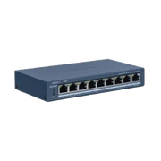 SWITCH POE+ / NO ADMINISTRABLE / 8 PUERTOS 10/100 MBPS POE+ / 1 PUERTO 1000 MBPS UPLINK / POE HASTA 300 METROS / 60 W-Energía-HIKVISION-Bsai Seguridad & Controles