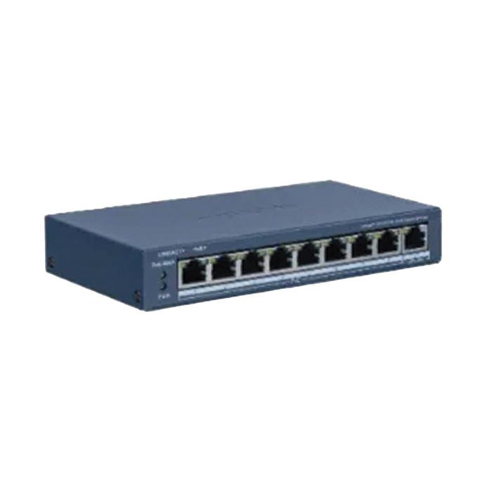 SWITCH POE+ / NO ADMINISTRABLE / 8 PUERTOS 10/100 MBPS POE+ / 1 PUERTO 1000 MBPS UPLINK / POE HASTA 300 METROS / 60 W-Energía-HIKVISION-DS-3E1309P-EI/M-Bsai Seguridad & Controles