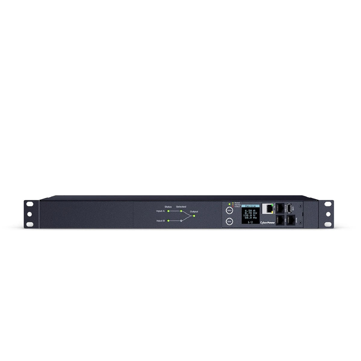 PDU CONMUTABLE CYBERPOWER PDU44001 RACK 1UR 15A 100-120V 50/60HZ SALIDAS 10X NEMA 5-15R-Protectores de Voltaje-CYBERPOWER-Bsai Seguridad & Controles
