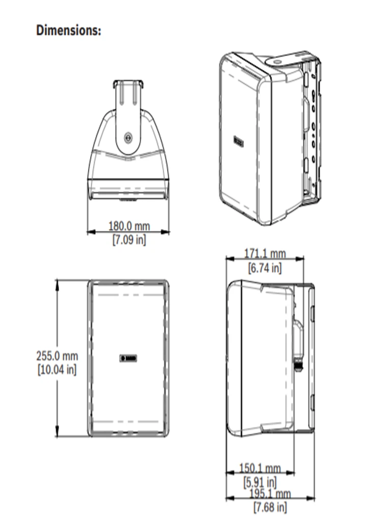 BOSCH M_LB20PC60EW5L- UN PAR DE ALTAVOCES DE 5 PULGADAS/ COLOR BLANCO/ IP65/ 70 Y 100V/ 60W-Audio y Megafonía-BOSCH-RBM4010165-Bsai Seguridad & Controles
