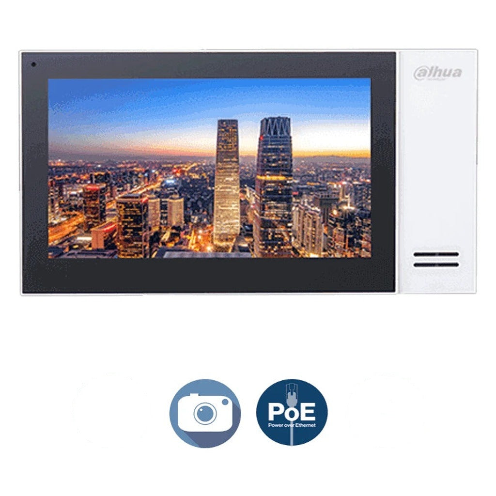 DAHUA VTH2421FWP- MONITOR IP TOUCH DE 7 PULGADAS / POE STANDAR / LLAMADA EN GRUPO / RANURA MICROSD / 6 ENTRADAS DE ALARMA/1 SALIDA ALARMA / HASTA 20 FRENTES DE CALLE/ #VDPDAHUA