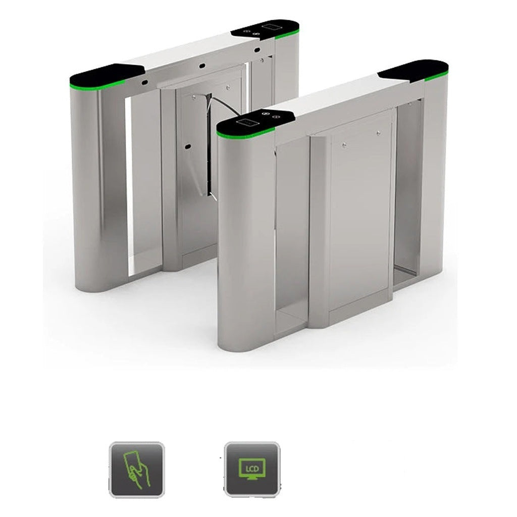 ZKTECO FBL6000PRO - BARRERA PEATONAL TIPO FLAP / ACERO INOXIDABLE / ALETAS DE ACRÍLICO / SENSORES DE PROXIMIDAD / SENSORES INFRARROJOS / 1 CARRIL / AUMENTA EL NÚMERO DE CARRILES CON FBL6200 PRO