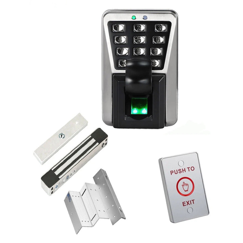 ZKTECO MA500PAK - SOLUCIÓN PARA EXTERIORES DE CONTROL DE ACCESO PROFESIONAL Y ASISTENCIA IP65 INCLUYE CHAPA MAGNÉTICA YM180WS, SOPORTE DE FIJACIÓN Y BOTON DE SALIDA