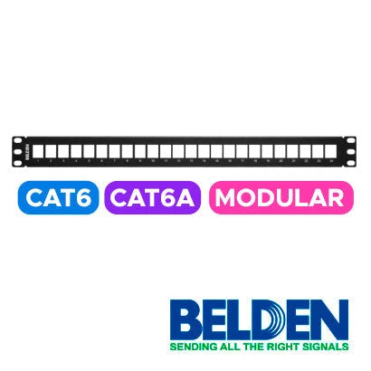 PATCH PANEL MODULAR BELDEN AX103114 CAT6/6A 24ESPACIOS 1U-Patch Panels-BELDEN-Bsai Seguridad & Controles