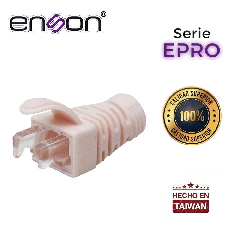 BOTA PARA CABLE UTP ENSON EPRO-BOOT-WH COLOR BLANCO IDEAL PARA EL TERMINADO Y CUIDADO DEL REMATADO, COMPATIBLE CON CAT5E/6/6A Y CON PLUGS ENSON EPRO-PLUG-Canalizacion-ENSON-Bsai Seguridad & Controles