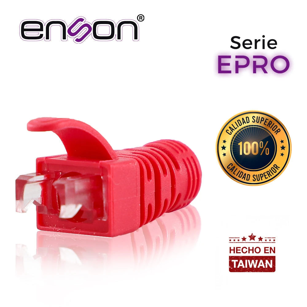BOTA PARA CABLE UTP ENSON EPRO-BOOT-RD COLOR ROJO IDEAL PARA EL TERMINADO Y CUIDADO DEL REMATADO, COMPATIBLE CON CAT5E/6/6A Y CON PLUGS ENSON EPRO-PLUG-Canalizacion-ENSON-Bsai Seguridad & Controles