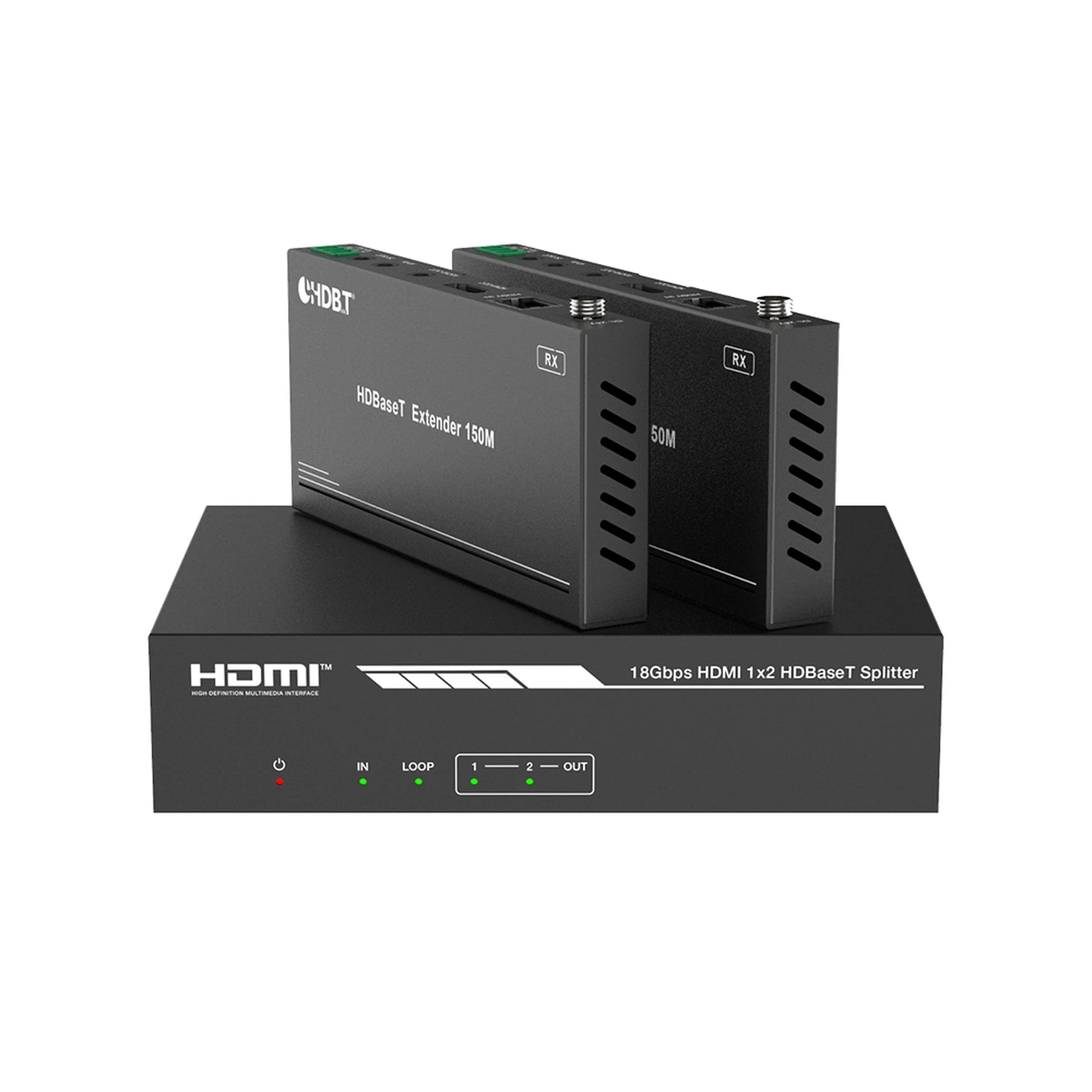 SPLITTER MAS EXTENSOR DE VIDEO | 1X2 | PROAV | HDBASET™ | 120M EN 4K@60HZ | 150M EN 1080P@60HZ | CAT6/6A/7 | GESTIÓN AVANZADA EDID | CONTROL IR Y RS232 | POC | SALIDA DE AUDIO-ProAV-EPCOM PROAUDIO-Bsai Seguridad & Controles