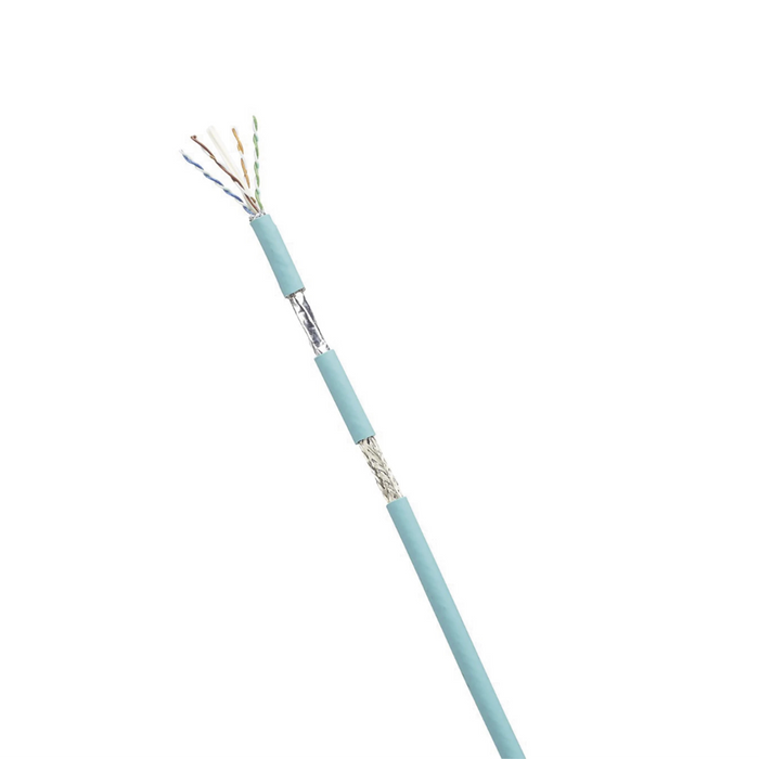 BOBINA DE CABLE BLINDADO SF/UTP, CAT6A, USO INDUSTRIAL, MULTIFILAR 24/7 (FLEXIBLE), COLOR AZUL CERCETA, BOBINA DE 305M-Cableado-PANDUIT-Bsai Seguridad & Controles