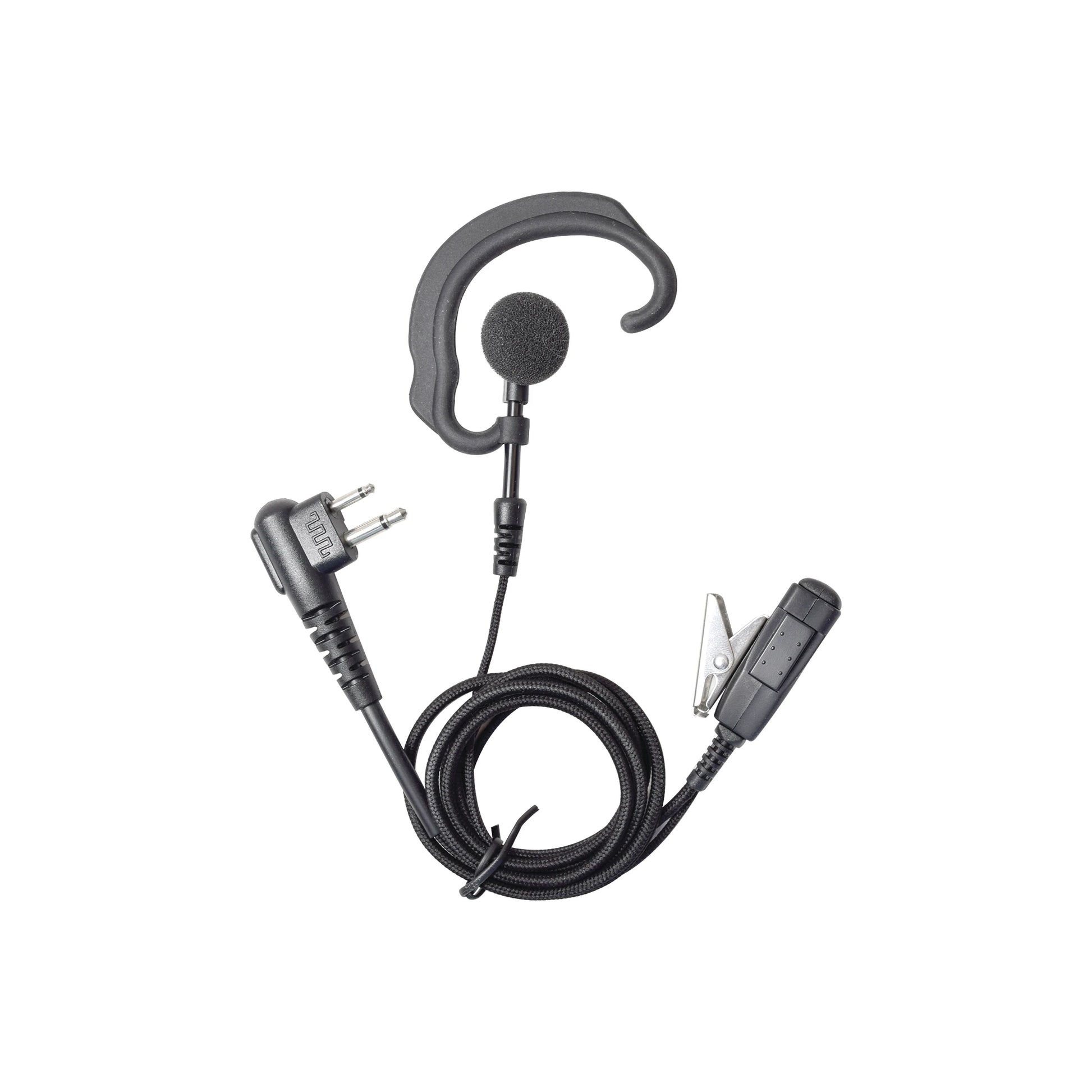 MICRÓFONO AUDÍFONO DE SOLAPA ESTILO GANCHO / CABLE FIBRA TRENZADA KEVLAR ULTRA RESISTENTE PARA MOTOROLA GP300/SP50/P1225/PRO3150/EP450/EP350/MAG ONE/RDU2020/XV2600 HYT TC-500/518/600/610/620/700/1600/700EX-Accesorios para Hytera (HYT)-PRYME-Bsai Seguridad & Controles