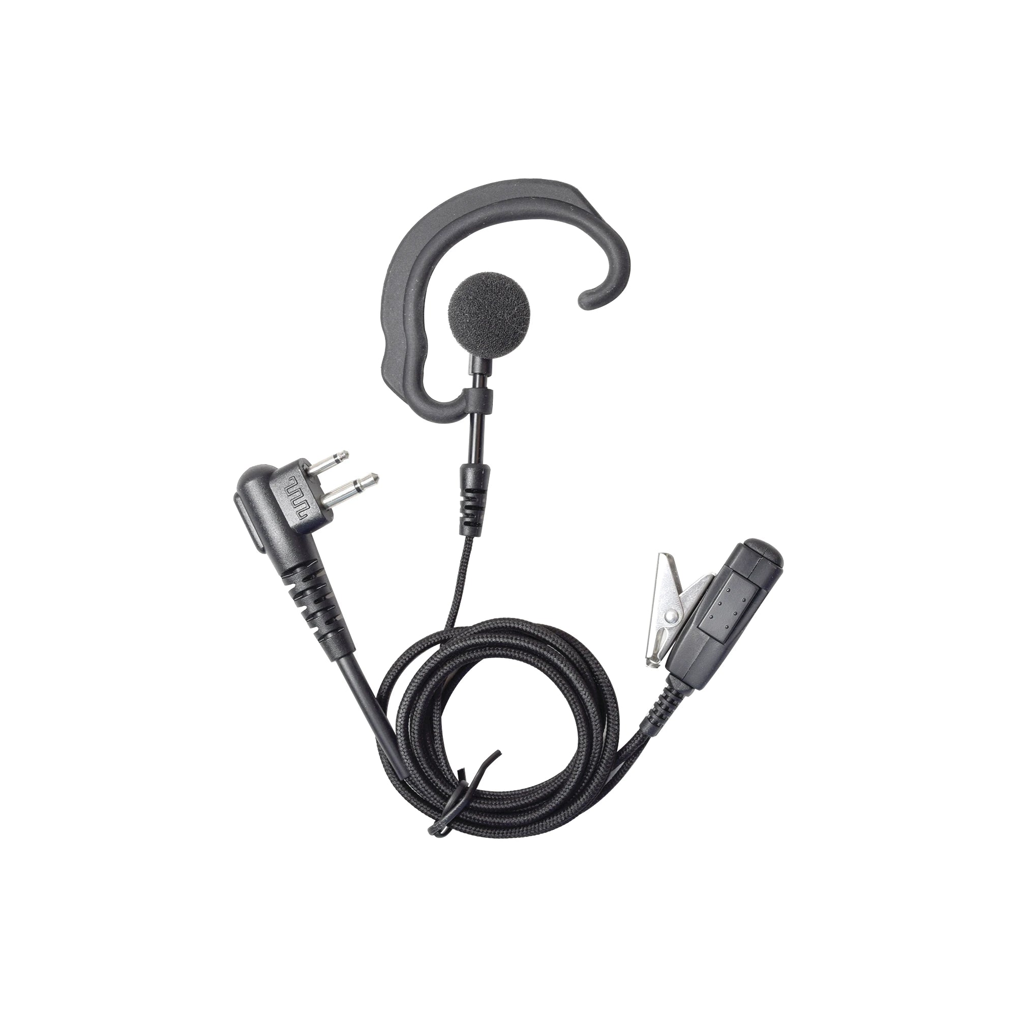 MICRÓFONO AUDÍFONO DE SOLAPA ESTILO GANCHO / CABLE FIBRA TRENZADA KEVLAR ULTRA RESISTENTE PARA MOTOROLA GP300/SP50/P1225/PRO3150/EP450/EP350/MAG ONE/RDU2020/XV2600 HYT TC-500/518/600/610/620/700/1600/700EX-Accesorios para Hytera (HYT)-PRYME-Bsai Seguridad & Controles