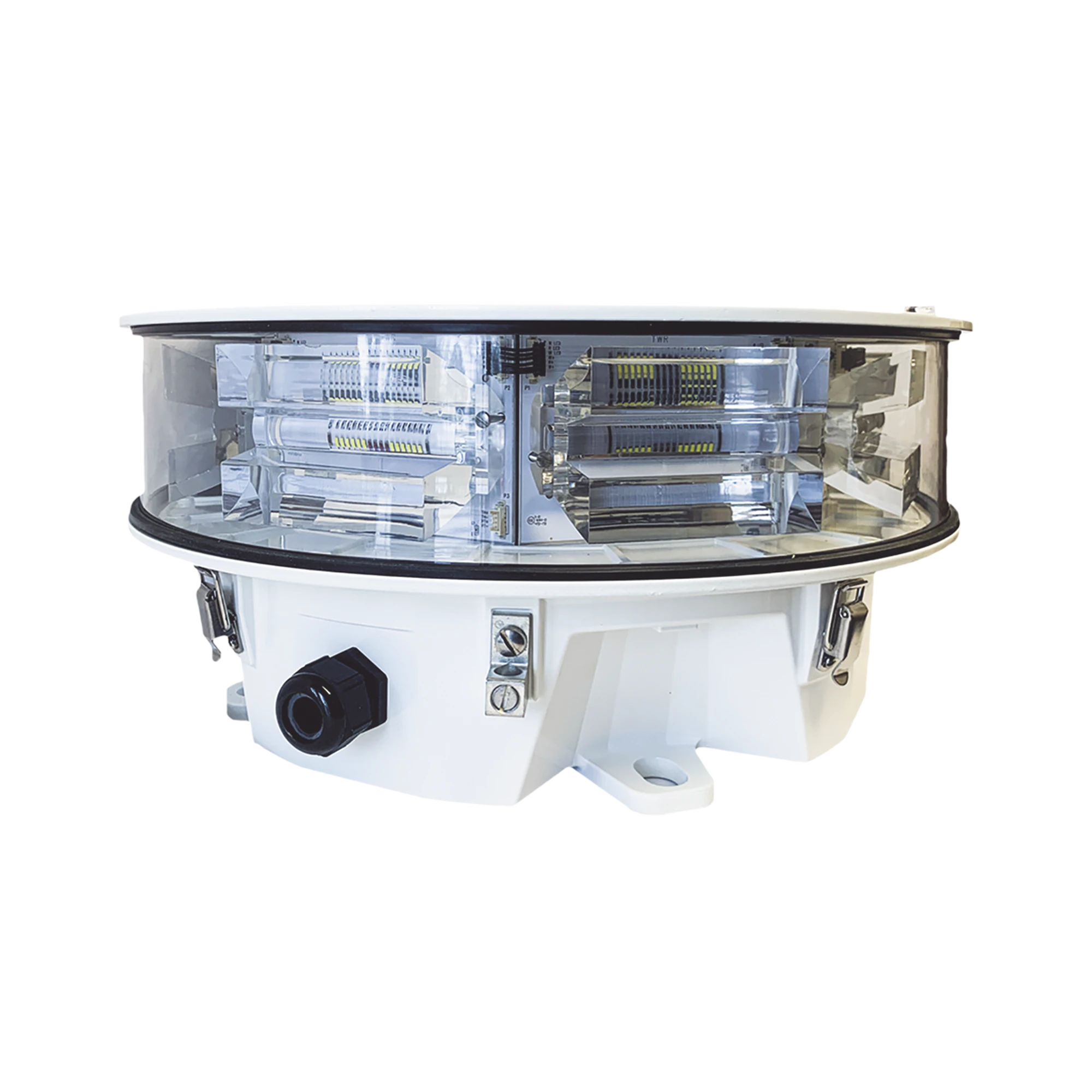 LÁMPARA DE OBSTRUCCIÓN LED DUAL ROJO/BLANCA DE MEDIA INTENSIDAD, TIPO L-864/865 ACORDE CON FAA AC-70/7460-1L, (120 VCA).-Lámparas de Obstrucción-TWR-Bsai Seguridad & Controles