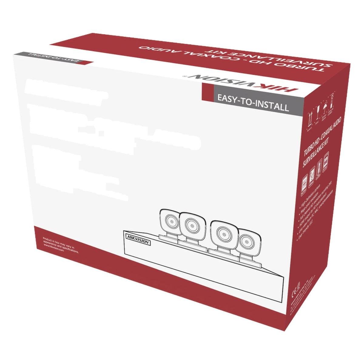 KIT DE VIDEOVIGILANCIA TURBOHD / 5 MEGAPIXEL / DVR 8 CANALES / 4 CÁMARAS BALA CON AUDIO / IR 30 M (98.4 FT) / IP67 / LENTE 2.8 MM [HIK5MPSLQ-KIT(B)]