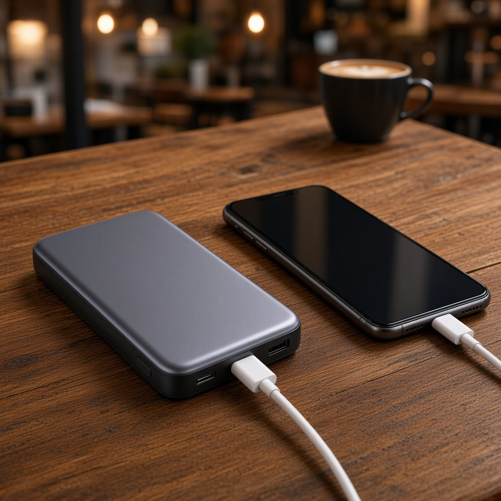 POWER BANK / 10000 MAH / 20W PD3.0 PPS / USB-C + USB-A / CARGA RÁPIDA 3 HORAS / PANTALLA DIGITAL / PROTECCIÓN NTC [75131B] instalado
