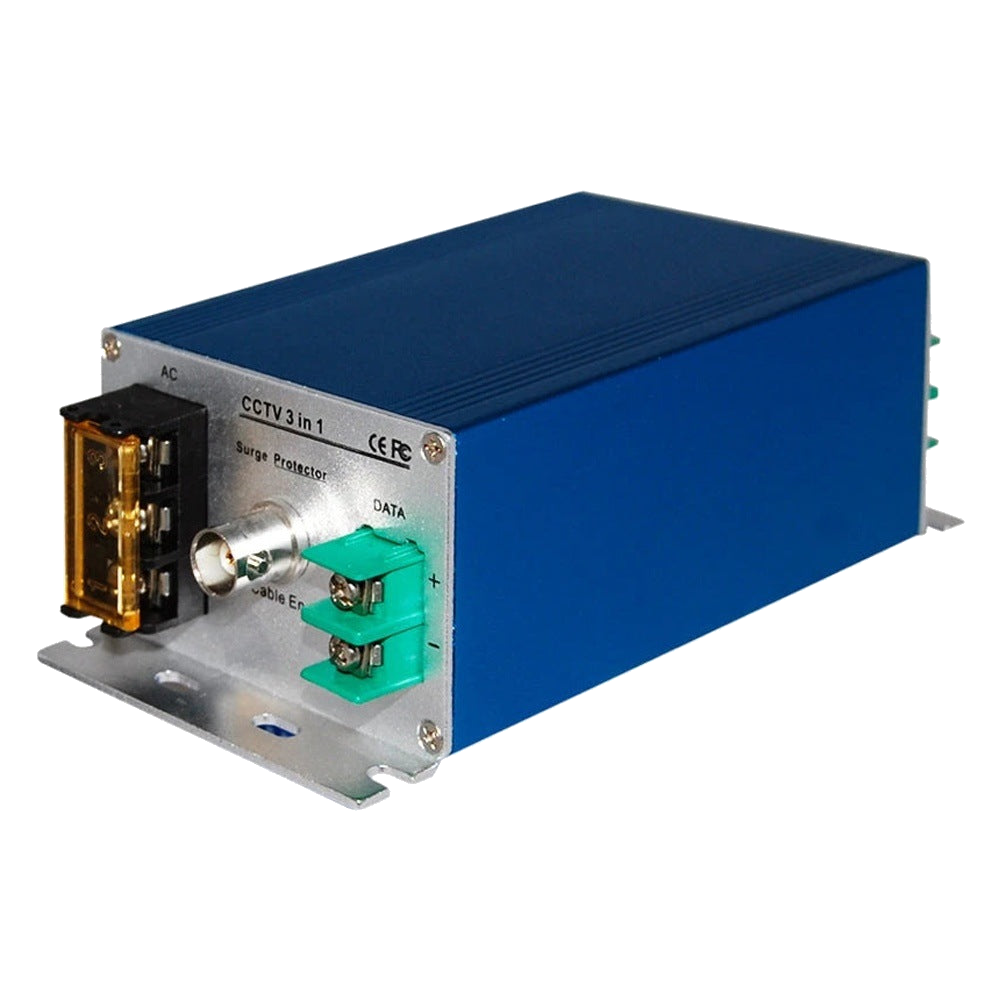 PROTECTOR CONTRA SOBRETENSIONES FOLKSAFE FS- , PROTEGE CONTRA SOBRETENSIONES DE HASTA 10KA EN VIDEO(BNC), 20KA EN VOLTAJE Y 10KA EN DATOS, RECOMENDABLE PARA CÁMARA PTZ CON VOLTAJE DE OPERACIÓN 24VAC, CARCASA ALEACIÓN DE ALUMINIO CON [SP3001VPD/24]
