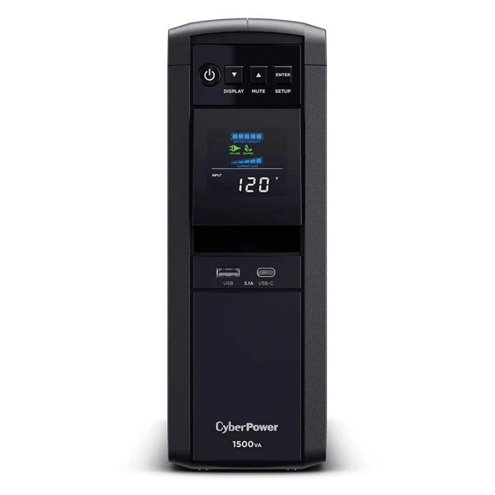 UPS / 1500 VA / 1000 W / TOPOLOGÍA LÍNEA INTERACTIVA / ONDA SENOIDAL PURA / 12 TOMAS NEMA 5-15R / TORRE [CP1500PFCLCDA]