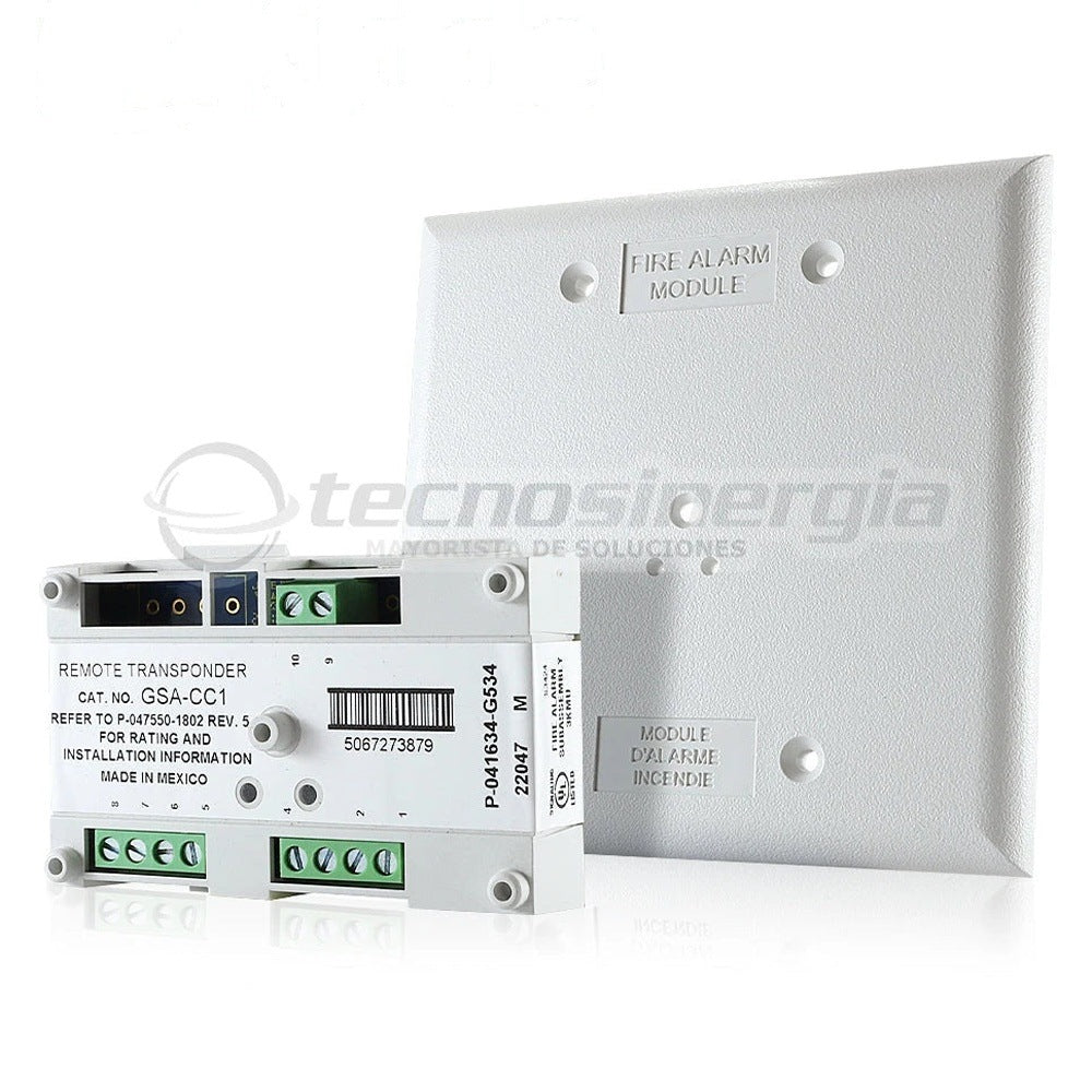 MÔDULO DE CONTROL DE SIRENAS Y ESTROBOS VIGILANT , CUENTA CON DIRECCION ELECTRONICA (SIN SWITCHES) REQUIERE FUENTE DE PODER AUXILIAR, SE INTEGRA CON LOS PANELES VS1 Y VS4 DE KIDDE POR MEDIO DEL LAZO DE COMUNICACIÓN SLC, LISTADO UL, ULC, CSFM [GSA-CC1]