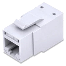 CONECTOR MODULAR JACK RJ45 CAT6A REVCONNECT BELDEN ESTILO KEYCONNECT BLANCO COMPATIBLE CON FACEPLATE AX102660,AX102655,AX102249 ESQUEMA DE CABLEADO T568A/B HERRAMIENTA COMPATIBLE RVUTT01 USO INTERIOR CALIBRE DEL CONDUCTOR 23-24 AWG [RVAMJKUEW-S1]