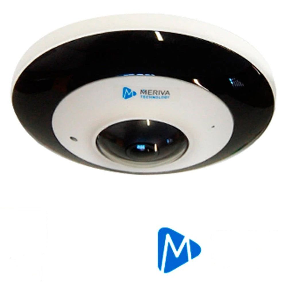 CAMARA IP FISHEYE 360° MERIVA TECHNOLOGY / 6MP / 1.1MM / H.265 / 15M IR / SALIDA BNC / CAMARA HIBRIDA / 1 ENTRADA + 1 SALIDA AUDIO + MICRÓFONO INTEGRADO / 1 ENTRADA + 1 SALIDA ALARMA / SLOT MICRO SD / MIA INTEGRADO / DEWARPING / IP62 [MT-FE60]