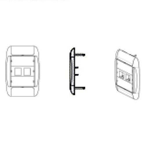 PLACA DE PARED (FACEPLATE) BELDEN 2 PUERTOS COMPATIBLE CON JACKS ESTILO MDVO CAT6A CAT6 CAT5E FIBRA ÓPTICA Y COAXIALES COLOR BLANCO USO INTERIOR MATERIAL PLÁSTICO UL94V INCLUYE TORNILLO 6-32 ETIQUETA DE CARTON VENTANA TRANSPARENTE [AX101780]