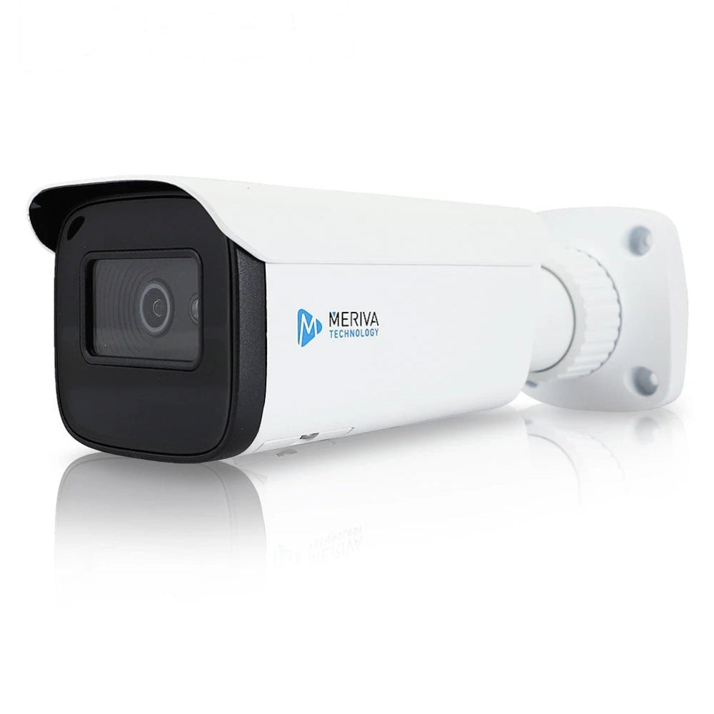 CAM IP BULLET MERIVA TECHNOLOGY / 2MP / H.265 / 3.6MM / 30M IR / SLOT MICRO SD / ENTRADA AUDIO / FACE-DETECTION - CONTROL DE AFORO / MIA INTEGRADO / P2P / IP67 / METÁLICA / POE / 12VDC *PARA RECONOCIMIENTO FACIAL CÁMARA SERIE E300 + NVR [MOB-E300F]