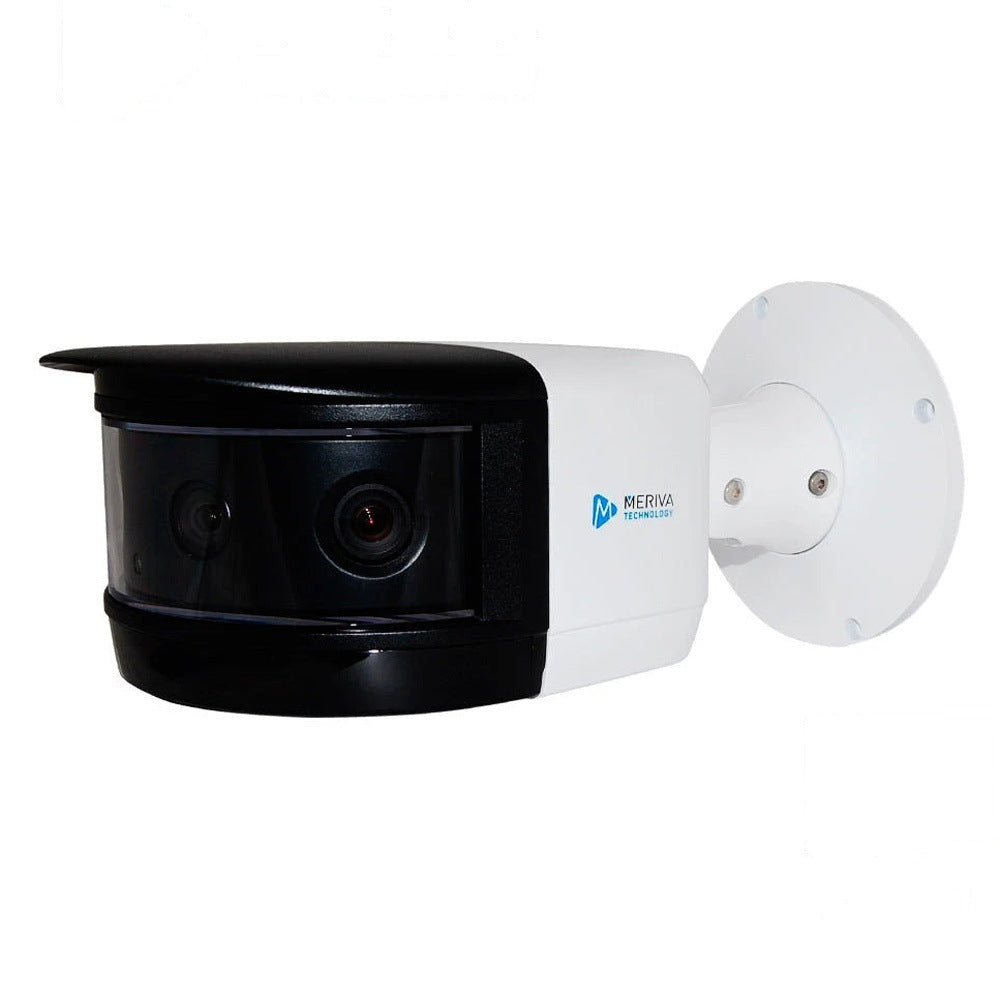 CAM IP BULLET PANORÁMICA 180°MERIVA TECHNOLOGY / 4K (8MP) / 4 LENTES 3.3MM / H.265 / 20M IR / STARLIGHT / VISTA PANORÁMICA 180° / MIA INTEGRADO / SLOT MICROSD / ENTRADA-SALIDA DE AUDIO / RS485 / ENTRADA-SALIDA DE ALARMA / METÁLICA / IP67 [MPC-400]