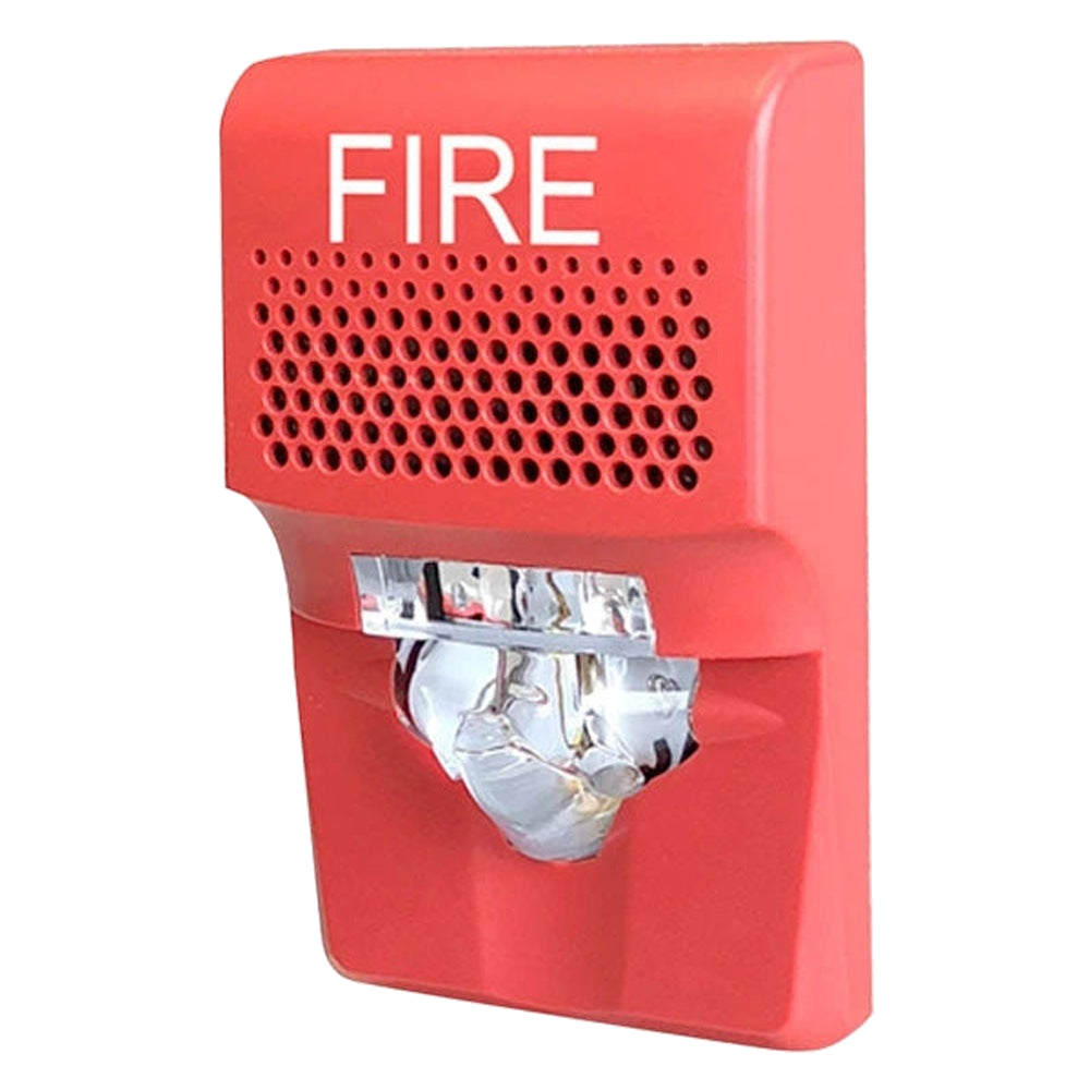 SIRENA CON ESTROBO LED KIDDE DE 24 VDC 55 MA PARA PARED ROJO COMPATIBLE CON LOS PANELES VS1 Y VS4 (TRABAJA CON PANELES DE TERCEROS A 24VDC) [EG1AVRF]