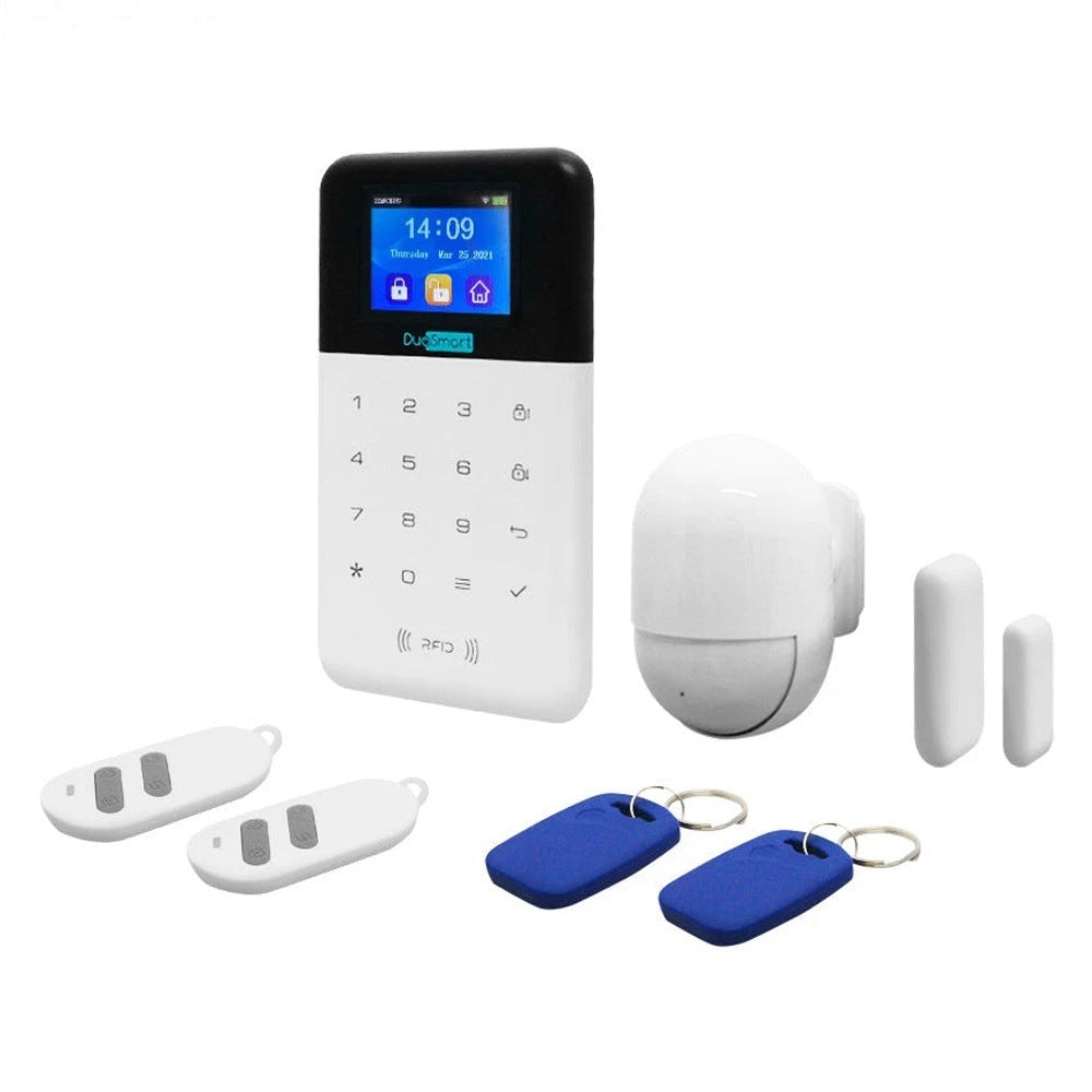 KIT ALARMA INALAMBRICA DUOSMART COMUNICACION DUAL WIFI 2.4 GHZ RF 433.92 INCLUYE 1 PANEL CON TECLADO 1 PIR 1 MAGNETO 2 LLAVEROS MONITOREO EN APP DUOSMART **COMPATIBLE CON SENSORES DUOSMART C Y SIRENA INALAMBRICA** [C30]