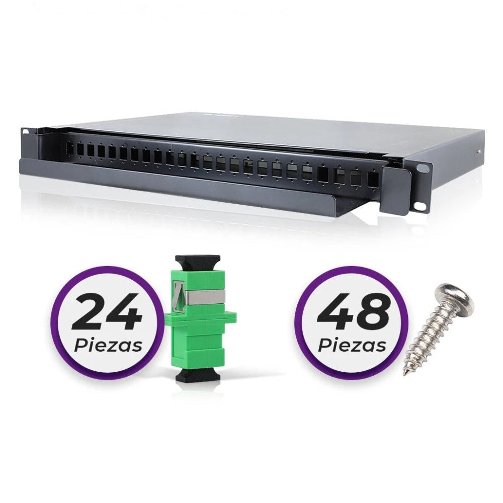 DISTRIBUIDOR DE FIBRA OPTICA ENSON CONECTORES TIPO SC APC 1 UNIDAD DE RACK USO INTERIOR [ENS-ODF8002]