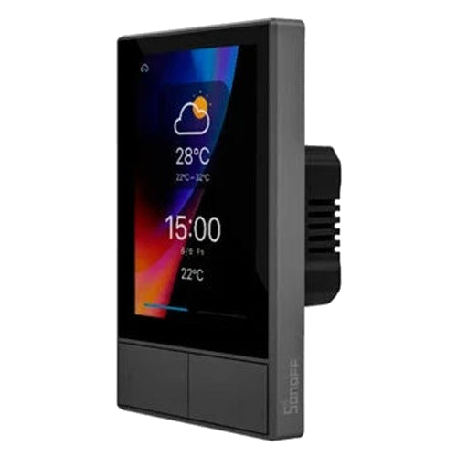 APAGADOR INTELIGENTE DE 2 UNIDADES CON PANTALLA TACTIL WIFI 2.4 GHZ + BLUETOOTH SONOFF NSPANEL-US CAPAZ DE CONTROLAR HASTA 8 DISPOSITIVOS SONOFF O ESCENAS INTELIGENTES [SONOFF  NSPANEL]