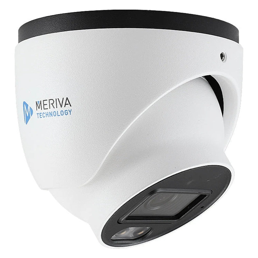 CAM IP DOMO MERIVA TECHNOLOGY / 5MP / SERIE FULL COLOR / H.265 / 2.8MM / 30M LED LUZ BLANCA / SLOT MICRO SD HASTA 256GB / MICROFONO EMBEBIDO / FACE - DETECCION - CONTROL DE AFORO - VIDEO ESTRUCTURADO - INTRUSION - CONTEO DE PERSONAS [MTD-FC500FA]