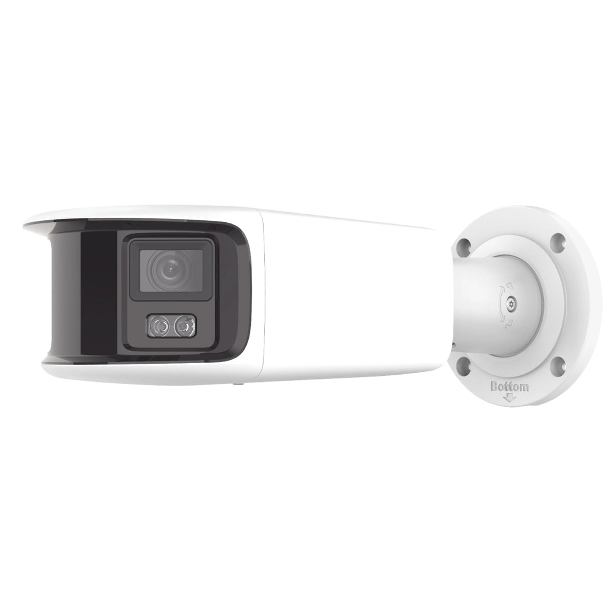 CÁMARA BALA IP PANORÁMICA / 8 MEGAPIXEL (4K) / DUAL LENTE 4 MM / 180° / COLORVU 24/7 / LUZ BLANCA 40 M (131.2 FT) / WDR 130 DB / IP67 / POE [DS-2CD2T87G2-PLSU/SL(C)]