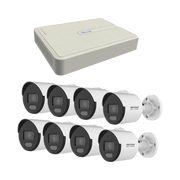 KIT IP 1080P / NVR DE 8 CANALES / 8 CÁMARAS IP BALA COLORVU-Kits Sistemas Completos-HIKVISION-Bsai Seguridad & Controles