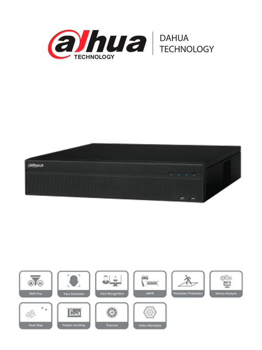 DAHUA NVR5832P4KS2E- NVR 32 CANALES IP 4K/ H265+/ RENDIMIENTO 320MBPS/ 8 PUERTOS CON TECNOLOGIA EPOE HASTA 800M-Nvrs-DAHUA-DAI420006-Bsai Seguridad & Controles