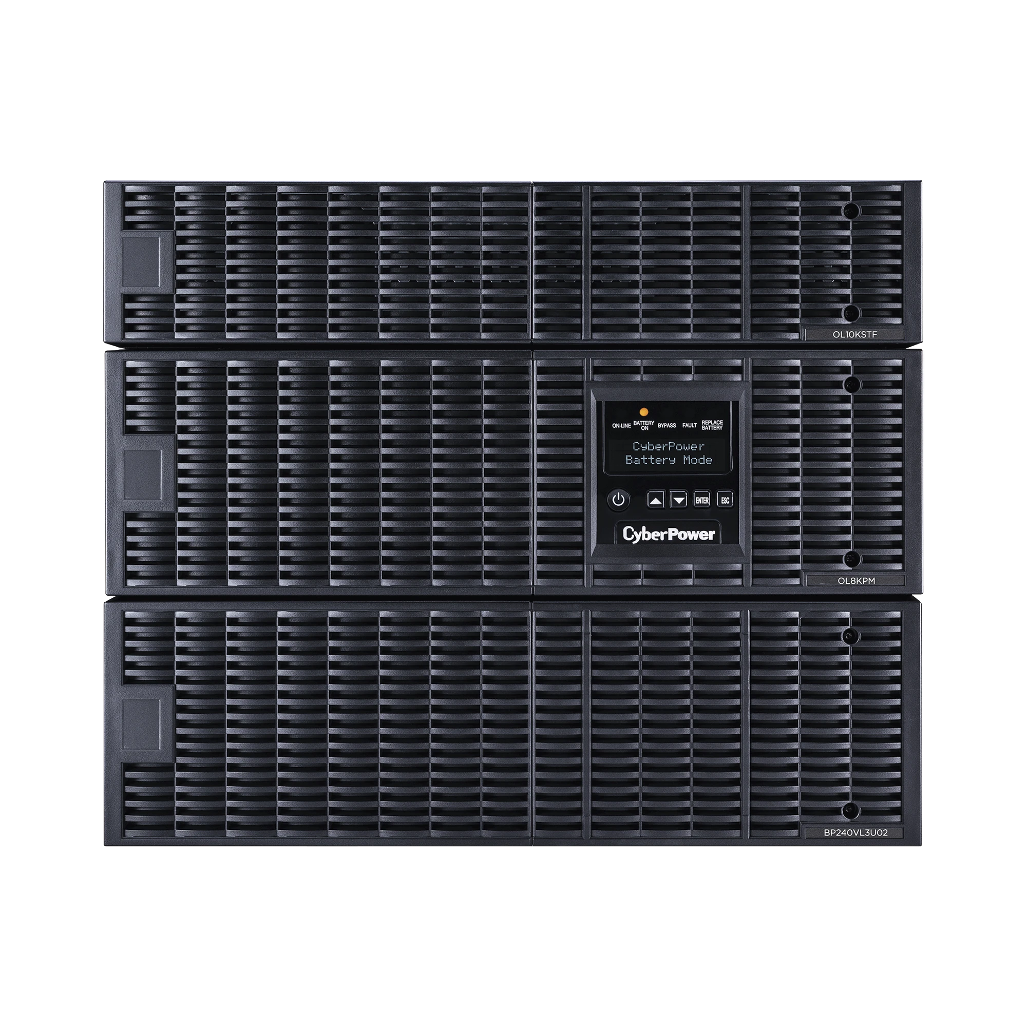 UPS DE 8000 VA/8000 W, ONLINE DOBLE CONVERSIÓN, 200 - 240 VAC DE ENTRADA, 120 - 240 VAC DE SALIDA, ENTRADA HARDWIRED, ONDA SENOIDAL PURA, TORRE O RACK DE 8 UR, CON 6 TOMAS NEMA 5-20R, 3 NEMA L6-30R Y TERMINAL HARDWIRED-Ups/No Break-CYBERPOWER-Bsai Seguridad & Controles