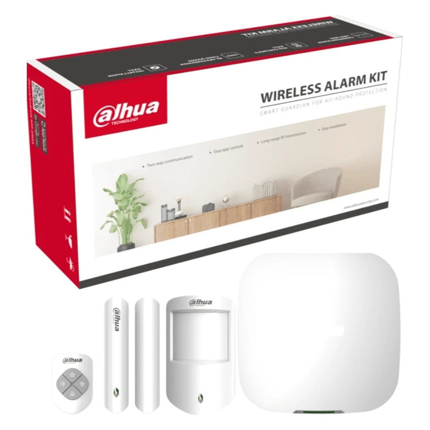DAHUA DHI-ART-ARC3000H-03-W2 - KIT DE ALARMA INALÁMBRICO CON CONEXIÓN WIFI Y ETHERNET / MONITOREO POR APP / INCLUYE PANEL WIFI ETHERNET; UN SENSOR DE MOVIMIENTO; UN CONTACTO MAGNÉTICO; UN CONTROL REMOTO/ #ALARMASDAHUA [DHT2480003]