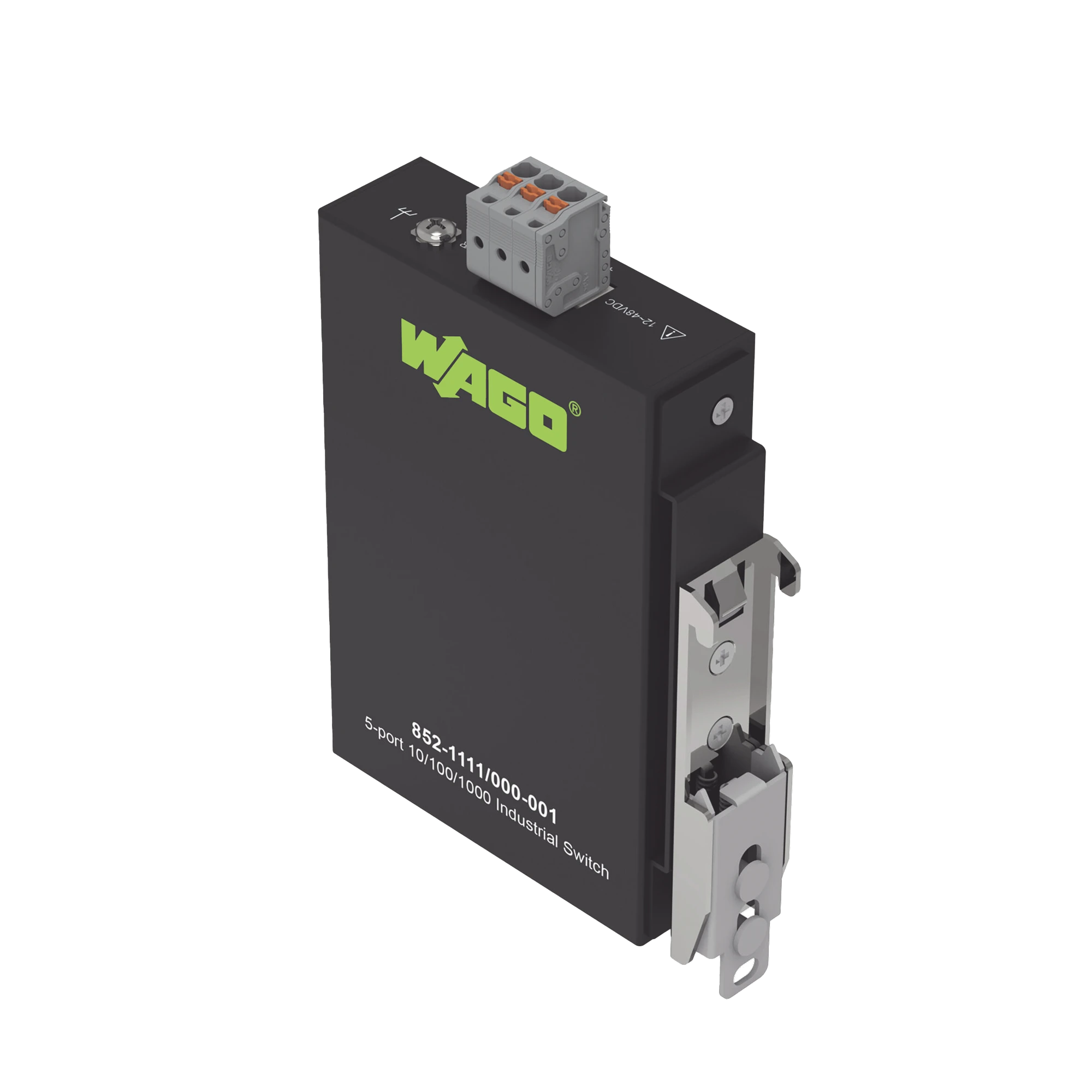SWITCH INDUSTRIAL ECO-SWITCH / 5 PUERTOS GIGABIT 1000BASE-T / MONTAJE CARRIL DIN / IP30 / -40°C A +70°C / ALIMENTACIÓN 12-48 VDC