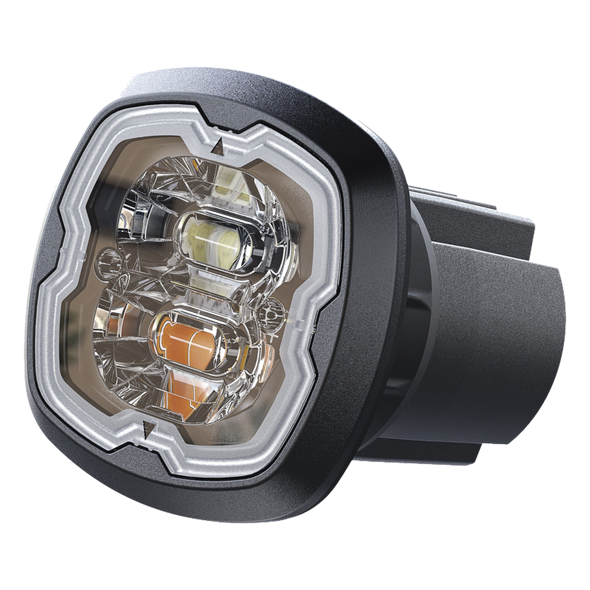 ESTROBO EMPOTRABLE LED / 6 LED DOBLE COLOR / HOMOLOGADO ECE R65 CLASE I / IPX7 / 12-24 VCD / SINCRONIZACIÓN HASTA 20 UNIDADES [SPF16W]