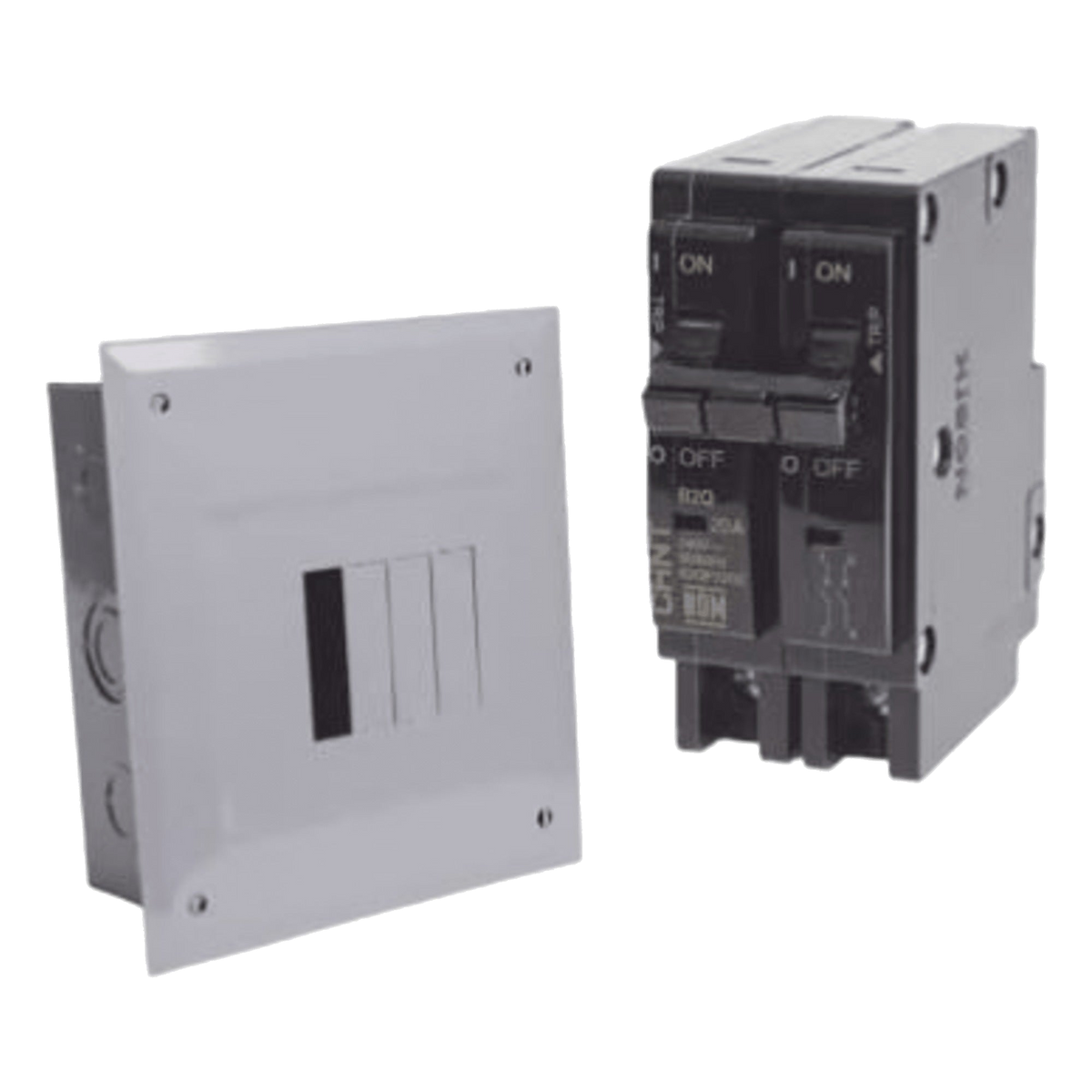 KIT CENTRO DE CARGA / 4 ESPACIOS / 100 A / 120/240 VCA / 2 INTERRUPTORES 2 POLOS 30 A / 10 KA / SOBREPONER [KITC2Q430S]